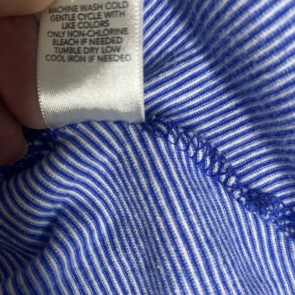 CJ Banks Hooded Jacket Womens 2X Blue White Striped Full-Zip Plus Size Coastal B - Picture 4 of 8